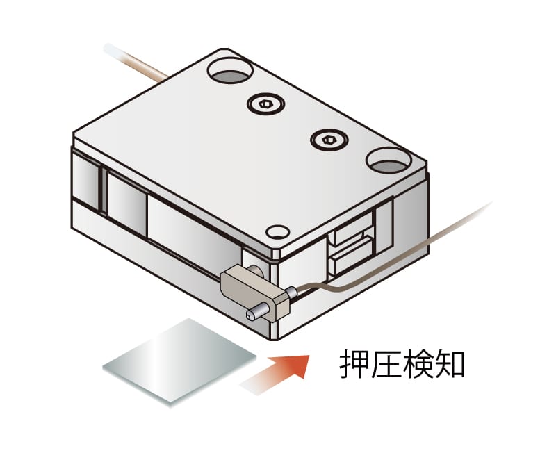 光ファイバと機能デバイスの接触検知