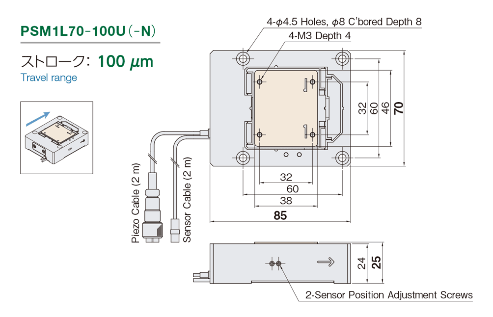 PSM1L　Displacement magnification mechanism